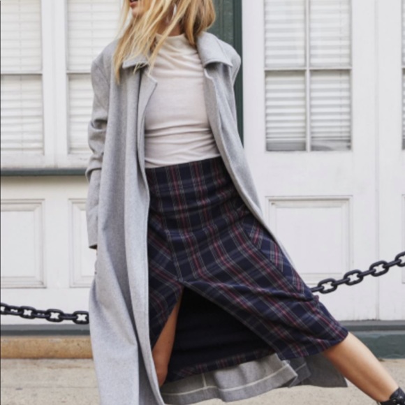Free People Dresses & Skirts - NWOT Free People “here we glow” plaid midi skirt